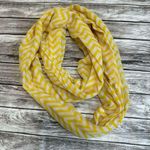 Unbranded Women's Infinity Neck Scarf Sheer Yellow White Chevron Zig Zag Light Photo 2