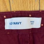 Old Navy  Burgundy Polka Dot Pixie Ankle Pants Photo 1