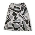 The Limited  Skirt Black Gray Abstract Geometric Print Small Vintage 1990s y2k Photo 0