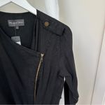 Michael Stars  Women’s Black Linen Zip Front Trench Coat XS Photo 7