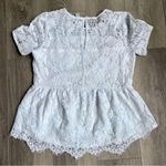 Est. 1946 C  Women’s Lace Short Sleeve Peplum Top Medium Photo 9