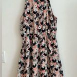 Monteau Pink Floral Print Sleeveless Fit & Flare Dress Size L Photo 2