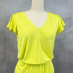 White House | Black Market WHBM Glamgetter‎ Dress Womens Medium Limelight Dopamine Maximalist Stretchy Twee Photo 1