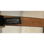 Brighton  Belt Patent Leather Black With Gold Size Medium # 37713 Vintage 1993 1" Photo 3