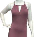 Lulus  Soft Bodycon High Side Slit Keyhole High Neckline Small MIDI dress Photo 1