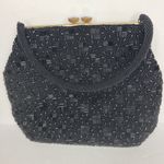 Source Unknown Black Beaded‎ Evening Bag Photo 0