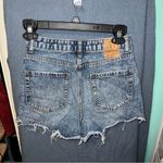 ZARA Dark Wash Distressed Jean Shorts Photo 3