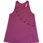 Under Armour  Womens XS Tank Top Purple Logo Print Racerback Loose Fit #‎ Photo 0