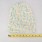 White Multi Color Cable Knit Y2K Vintage Bucket Beanie Cap Hat Photo 4