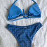 Berlook Blue Triangle top and bottom bikini set NWT Photo 6