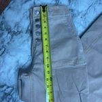 SONOMA Button fly high rise wide leg cargo khaki color pants denim size 4 tan Photo 1