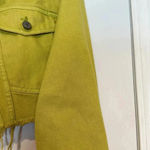 BDG Urban Outfitters  Crop Lime Green Denim Trucker Jacket Sz S Photo 11