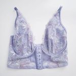 Victoria's Secret  Very Sexy Purple Floral Embroidered Lace Luxe Bra Top DD Photo 1