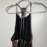 Free People Intimately  L Sunset Shimmer Satin Midi Slip Dress‎ Rose Metallic Photo 6