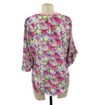 Yumi Kim Lilly Ribbon Top in Pink Floral Print Blouse Size XS Photo 4
