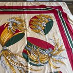 Vintage Hat Printed Scarf Italy Silk Betmar Classy Feathers Retro Gatsby Red Photo 6