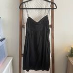 Theory  Black Classic Front Tie Mini Dress Photo 3
