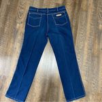 Braxton Stretch Indigo Straight Leg Jeans with Contrasting Top Stitching SZ 34/M Blue Photo 6