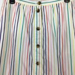 J.Crew  Poplin Rainbow Striped Skirt Size Small Photo 2