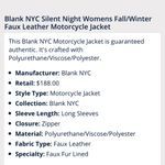 BLANK NYC Silent Night Faux Fur Shearling Jacket XS Photo 14