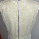 The Limited  women's sleeveless sheath dress w tulip hem size 8 yellow geometric Photo 2