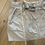 Athleta  Skyline Skort "Paper Bag" Waist Khaki Stretch with Bow Size 6 Photo 3