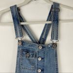 Hollister Light Wash Distressed Denim Overalls Sz XS Boho Western Photo 3