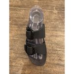 Fantasy Sandals Helena Sandal in Black Leather Wedge Size 39‎ US 9 Photo 2