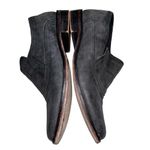 Free People  Brady Gray Carbon Nubuck Leather Loafers size 37 Photo 4