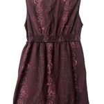 SONOMA Dress L Burgundy Paisley Sleeveless Romantic Earthy Boho Cottagecore Purple Size L Photo 12