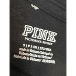 Victoria's Secret Victoria’s Secret Pink Black Long Sleeve Tee With “P” Crest On Front & Back, S Photo 4