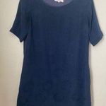 Nevenka Dress Navy Blue Embroidered Shift Crescent Moon Size 8 Photo 0