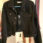 black distressed denim jacket Size L Photo 0