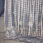 Alexis  blue/white off the shoulder blouse White Lace Embroidered Small Photo 3