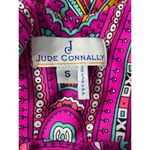 Jude Connally Dress Small Pink Paisley Faux Wrap Fairy Core Tropical Resort Photo 4