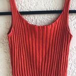 Ribbed Orange Crop Top Photo 0