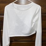The Be Band White Crop Top Long Sleeve  Photo 1