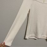Banana Republic  Off White Ribbed Square Neck Sweater Photo 2