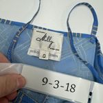 Milly Bergdorf Goodman Tank Top Womens 0 Blue Diamond Print Silk‎ Vintage Photo 2