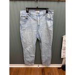 Abercrombie & Fitch Abercrombie Fitch Womens Jeans Light Wash Straight Leg Distressed Size 16 33 Photo 1