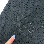 margaret o'leary Black Mesh V-Neck Swim Cover Up Chevron Tunic Tank Top size S Photo 7