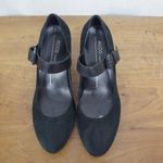 Ecco Shape 55 Black Nubuck Leather Mary Jane Heels Size 38 Photo 6