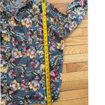 Krazy Kat  vintage retro blue‎ floral women's button down size small 100% cotton Photo 4