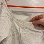 Altar'd State  White Textured Puff Sleeve Square Neck Mini Dress Photo 6