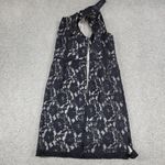 DKNY Jeans Lace Dress Womens 4 Black Faux Leather Trim Cotton Blend Sleeveless Photo 8