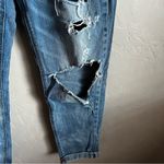 American Eagle AEO Tomgirl Heavily Distressed Denim Jeans Photo 3