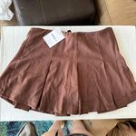 Forever 21 Pleated Brown Mini Skort Photo 4