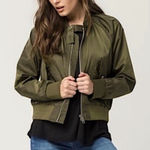 Free People Midnight Satin bomber jacket Photo 0