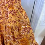 Patrons of Peace Toluca Border Orange Yellow Paisley A Line Swing Dress X-Small Photo 7