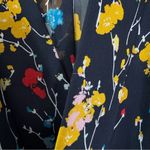 Equipment  Silk Chiffon Vivienne Wrap Effect Floral Midi Dress Black Size 8 Photo 8